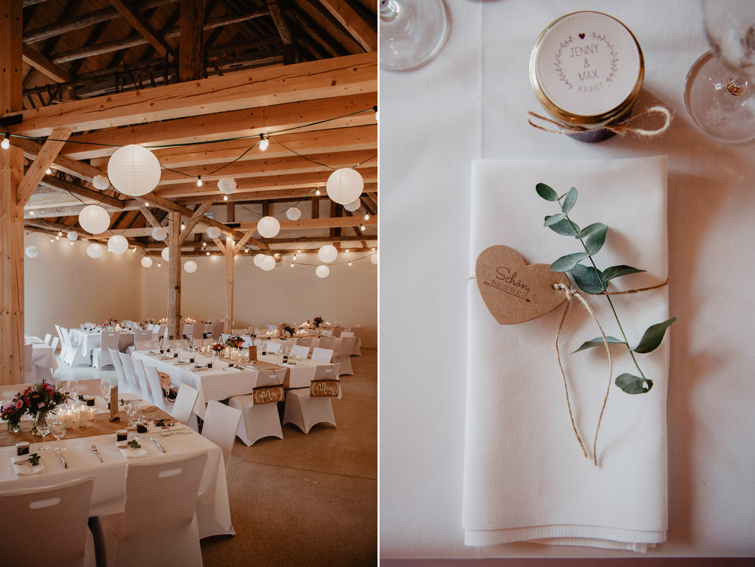 hochzeit at vogelbauerhof balgheim with lanterns and boho vibe