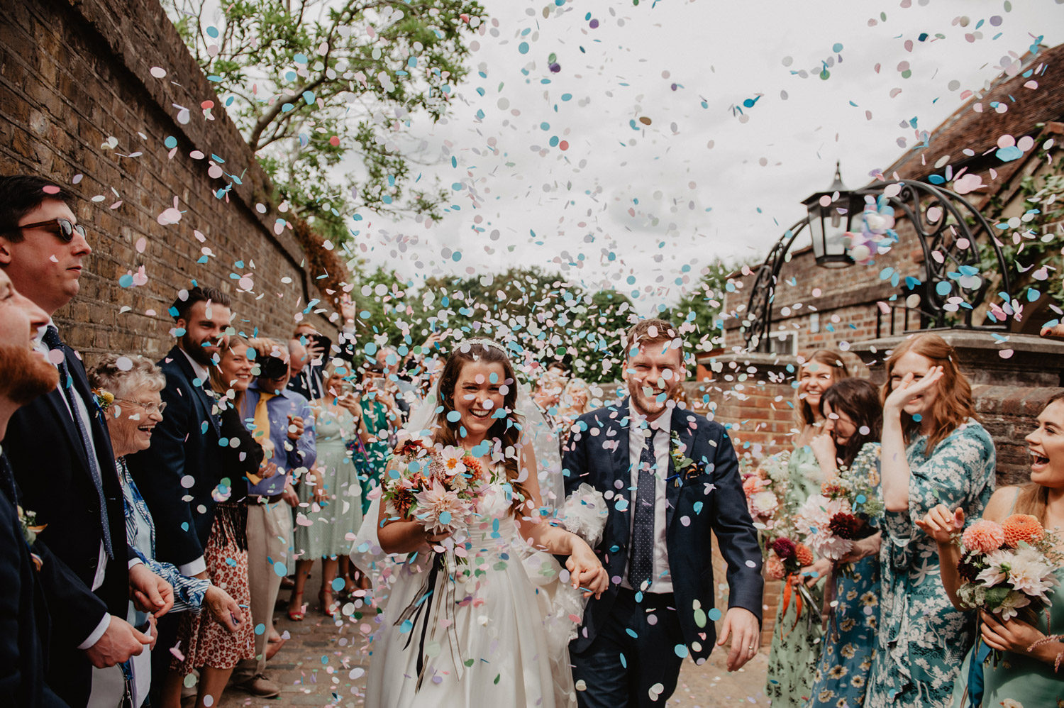 big biodegradable confetti wedding