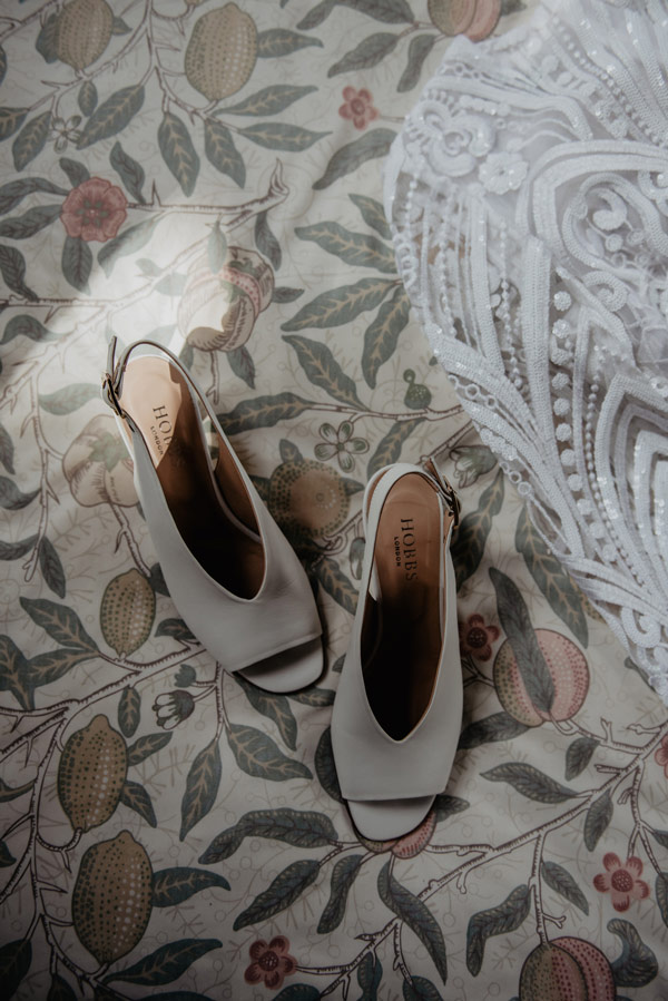 white slingback bridal shoes mules